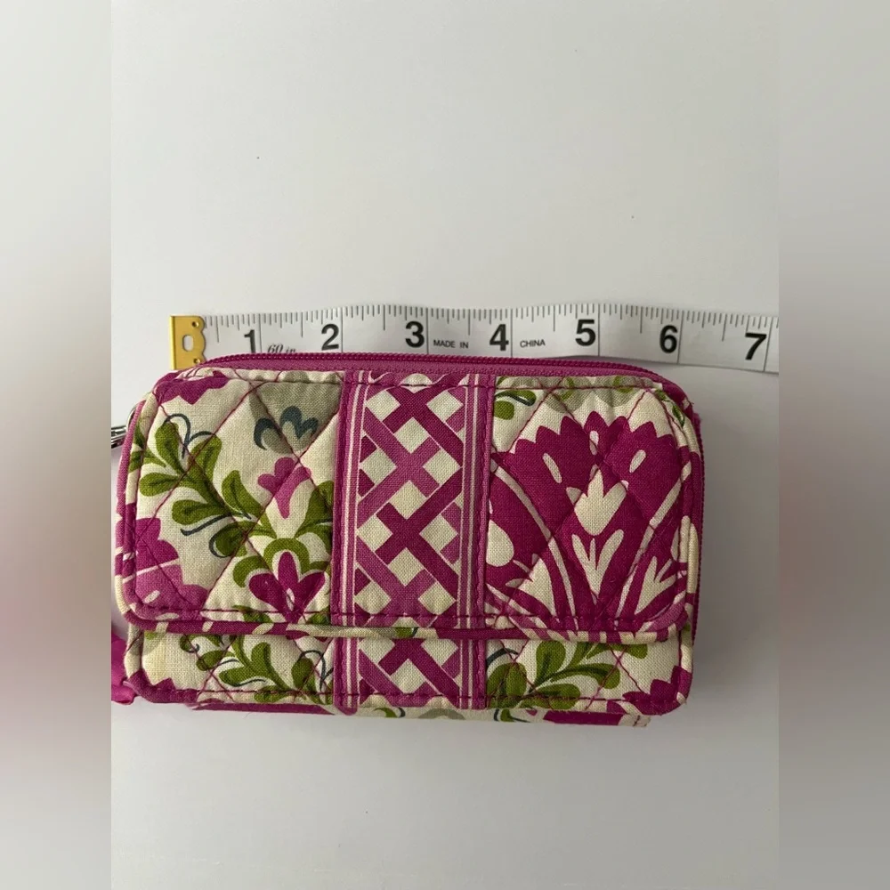Vera Bradley wallet/wristlet Retired Julip Tulip, Pink Green Floral
